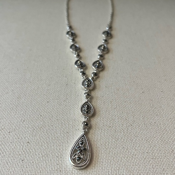 Silver Beaded Necklace - Picture 2 of 4